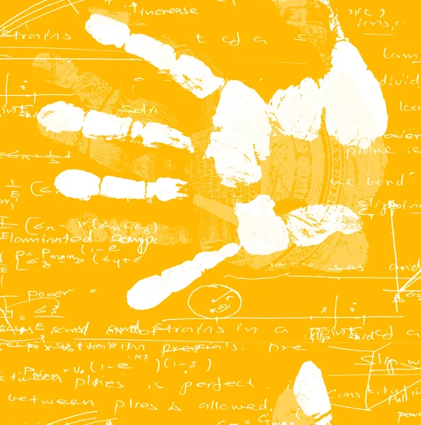 Hand Print with mathematics — Stock Photo, Image
