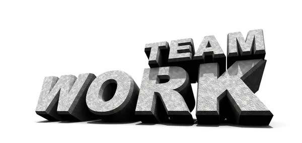 Teamwerk Woord Wit Art — Stockfoto