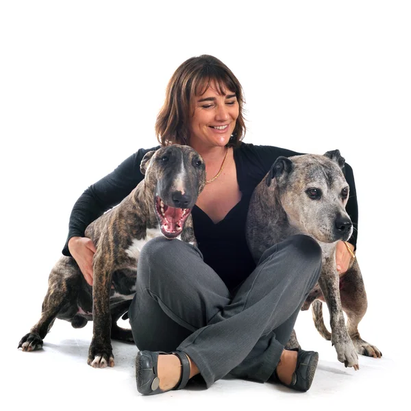 女性と犬 — ストック写真
