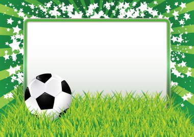 Soccer ball banner clipart