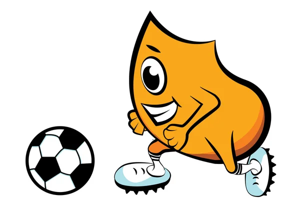 Blinky jugando fútbol — Vector de stock