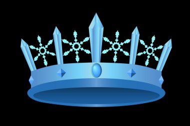 Icy royal crown clipart