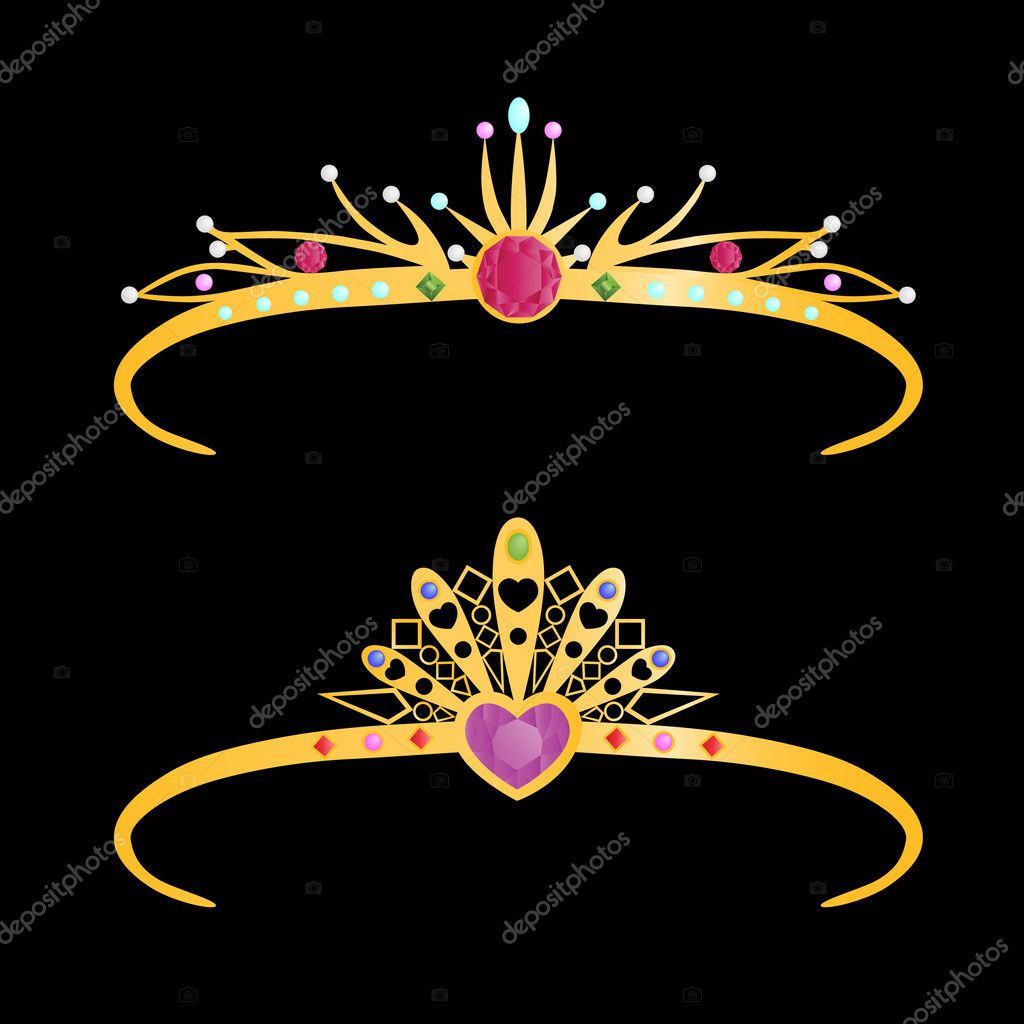 Two beautiful tiaras — Stock Vector © MilordSandro 5046068