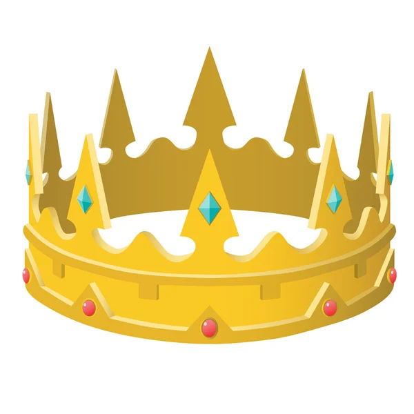 Zlatá královská koruna — Stockový vektor