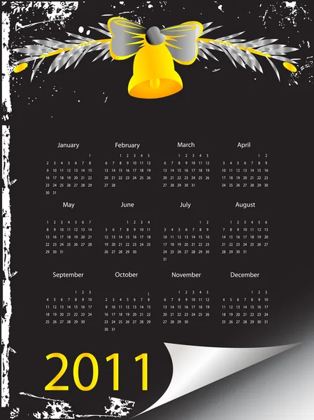 CALENDAR สําหรับปี 2011 — ภาพเวกเตอร์สต็อก