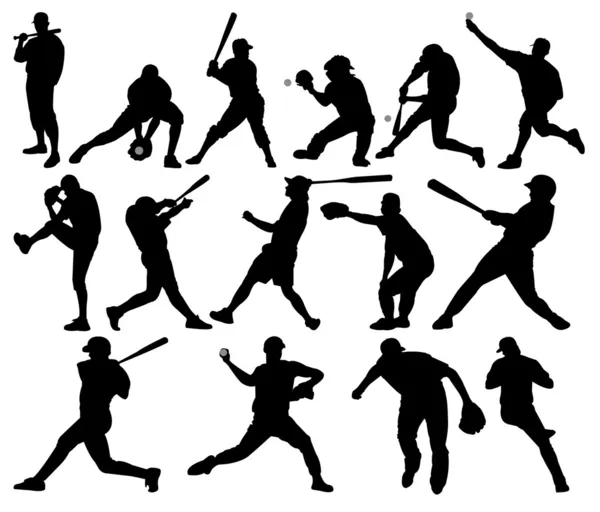 Vecteur joueur de baseball — Image vectorielle