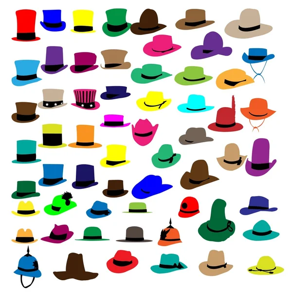 Silhouettes fashion hat — Stock Vector