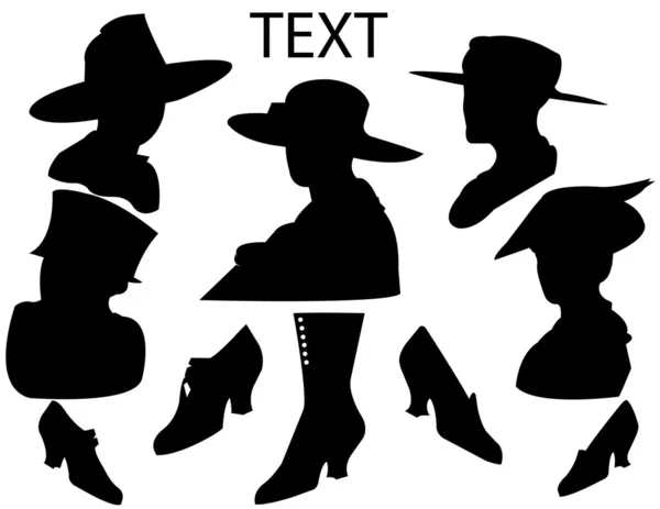 Набор женских шляп — стоковый вектор