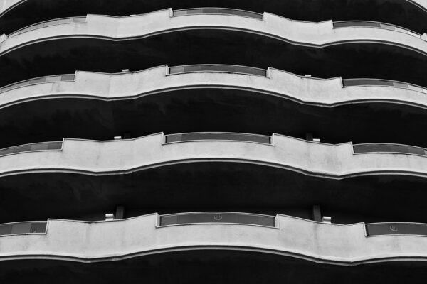 Abstract image showing balconies on a modern building