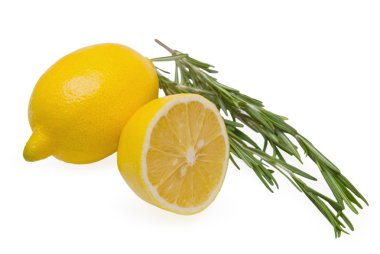 Lemon and rosemary clipart