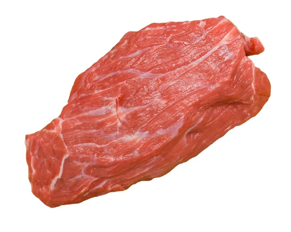 Rindfleisch auf weißem Hintergrund — Stockfoto