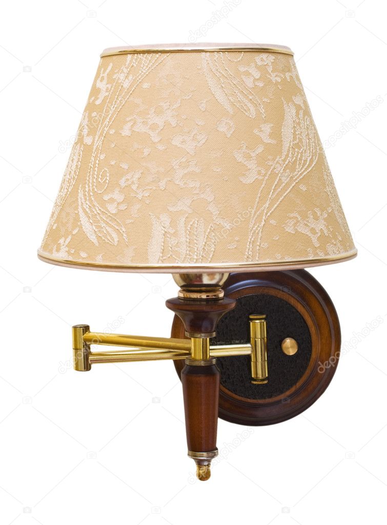 Wall lamp on white background