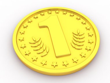 Golden medal. First palce. clipart