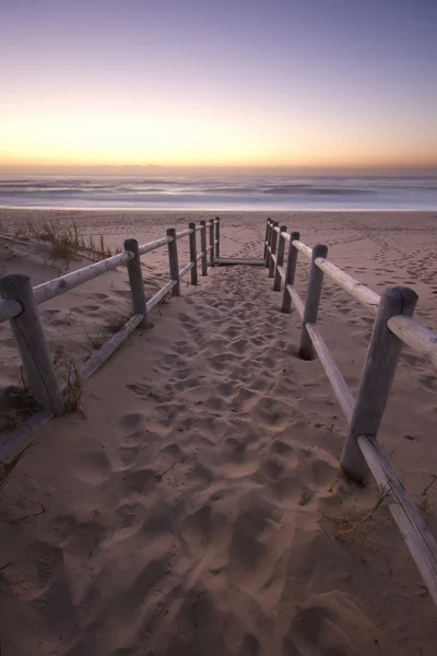 Idyllische strand zonsopgang Stockfoto