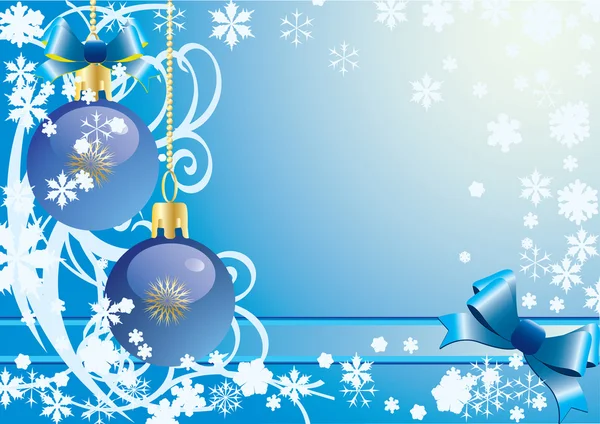 Abstrakt jul en blå bakgrund vektor — Stock vektor