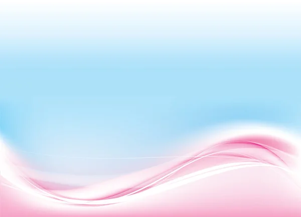 Vague vectorielle abstraite couleur bleue et rose — Image vectorielle