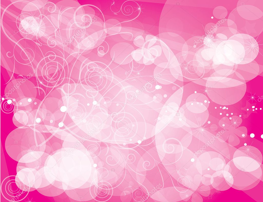 Abstract pink floral background . vector layered. — Stock Vector ...