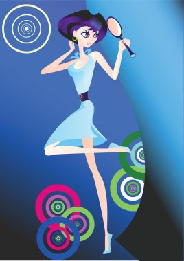 Girl blue clipart