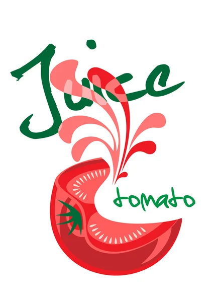 Sumo de tomate — Vetor de Stock