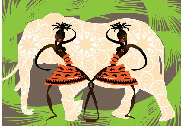 アフリカの女性 — ストックベクタ