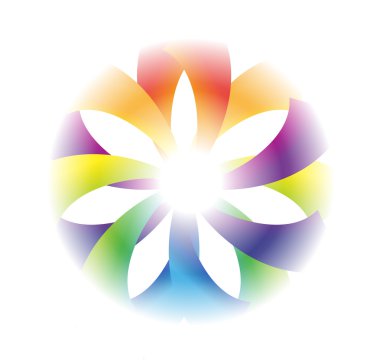 Rainbow flower clipart