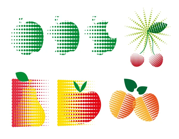 Imágenes gráficas de la fruta — Vector de stock
