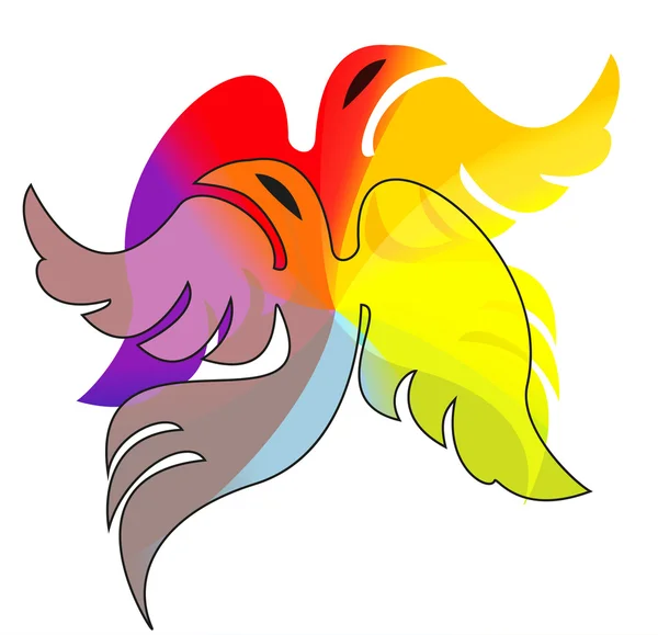 虹の鳥 — ストックベクタ