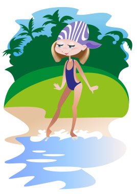 On the beach clipart