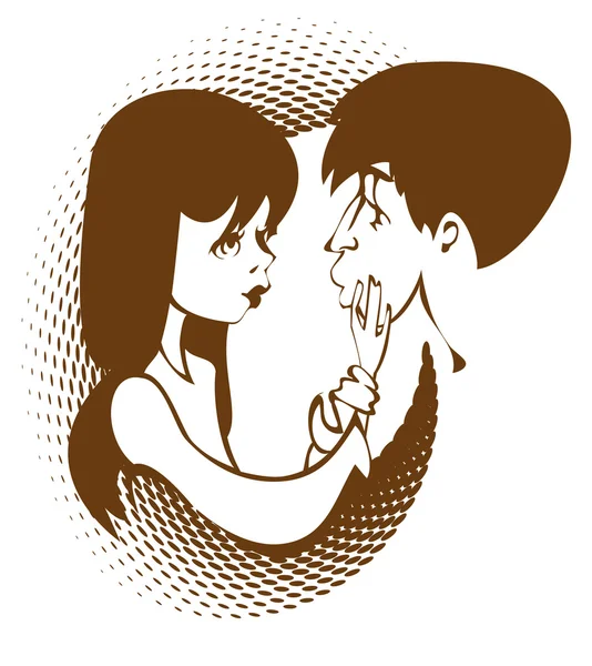 Jeune couple — Image vectorielle