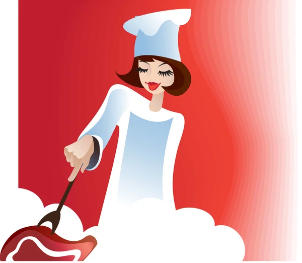 Gigl - cuisinier — Image vectorielle