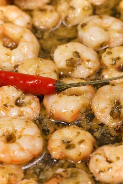 Spicy shrimps tapa — Stock Photo, Image
