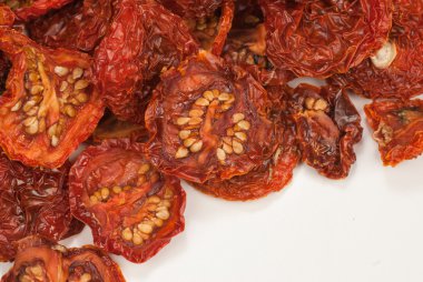 A heap of sun dried tomatoes with copy space clipart