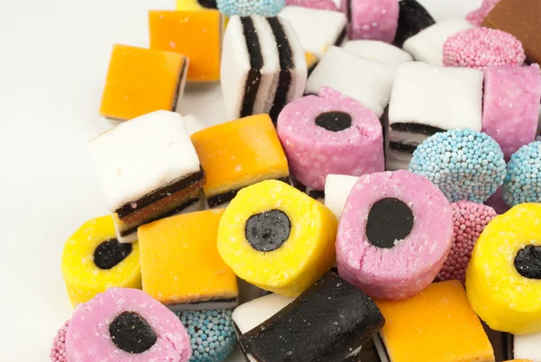 Assorted Multicolored Liquorice Candy Irresistable Treat — Stock Photo, Image