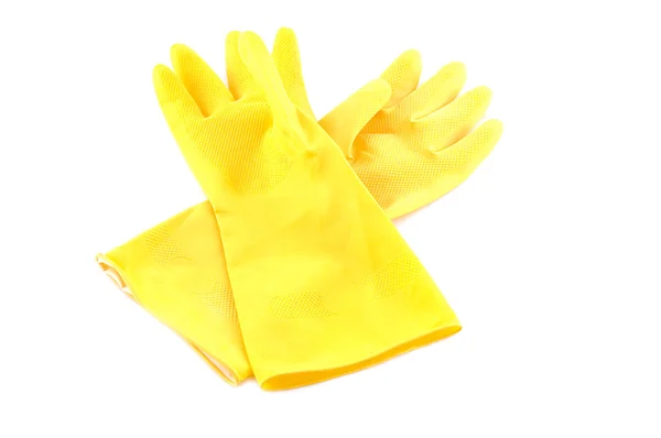 Κίτρινο προστατευτικά γάντια — Φωτογραφία Αρχείου