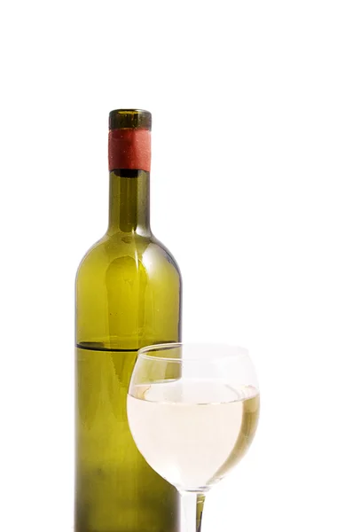 Cam şişe beyaz şarap — Stok fotoğraf