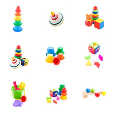 Collection of baby toys clipart