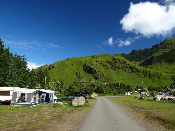 Camping Place Lofoten Islands Norway — Stock Photo, Image