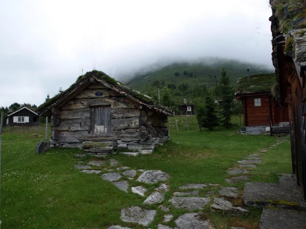 Antigua Casa Madera Las Montañas Noruegas — Foto de Stock