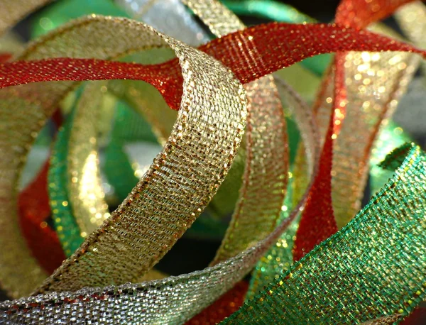 Multicolored glossy ribbons — Stock Photo, Image
