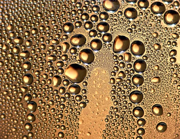 Golden Water Drops Background — Stock Photo, Image