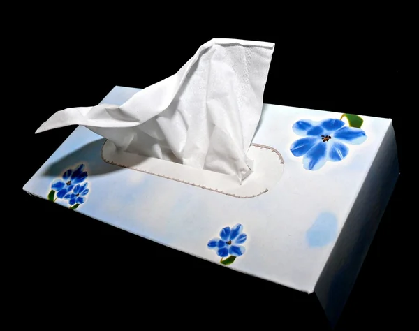 stock image White hygienic handkerchief on box