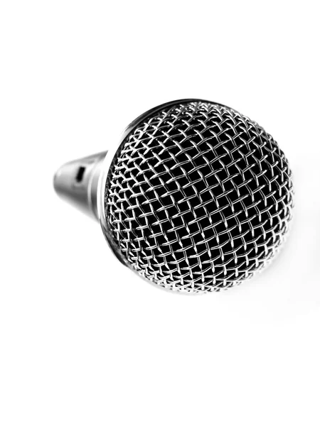 Silver microphone — Stock Photo, Image