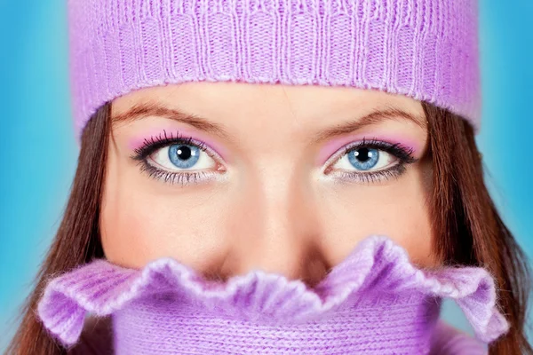 Piękne niebieskie oczy — Zdjęcie stockowe