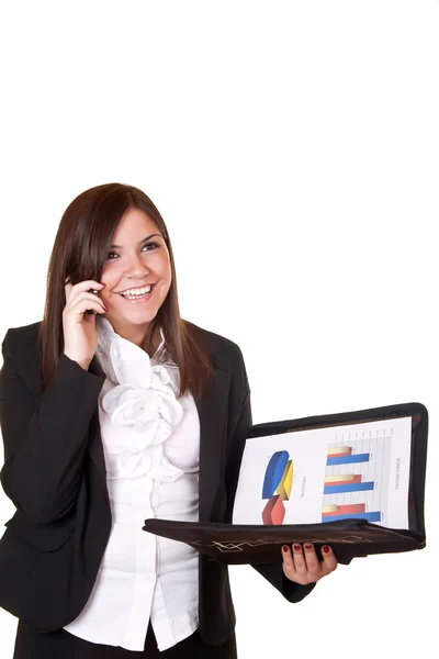 Businesswoman with telephone — Stock Photo, Image
