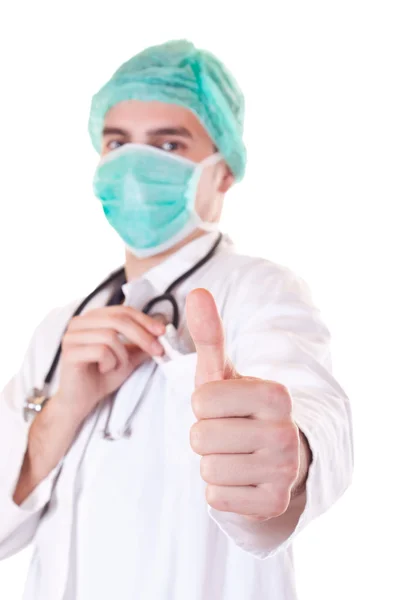 Young doctor approves Corruption — Stock Photo, Image