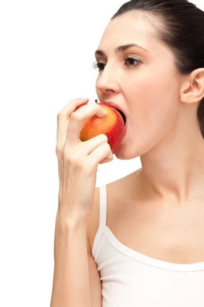Mujer comiendo alimentos saludables — Foto de Stock