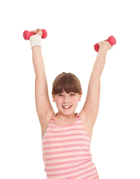 Упражнения для девочек — стоковое фото