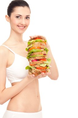 Super huge burger or sandwich clipart