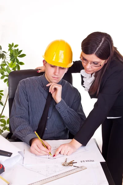 Architect co-workers — Stock Photo, Image