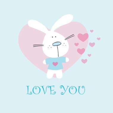 Hare, love you clipart